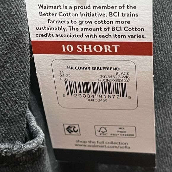 Sofia Vergara Adora Super Hi Rise Distressed Curvy Girlfriend Jeans, 10S, NWT - Picture 14 of 16